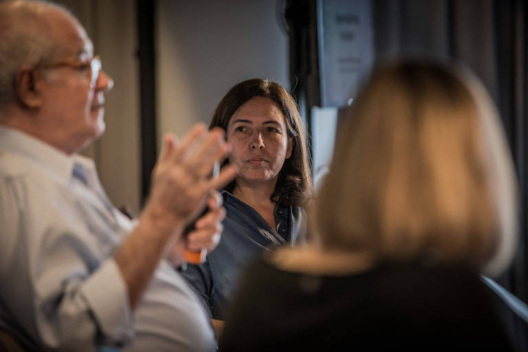 Segundo encontro com colunistas em comemoração do aniversário de 98 anos da Folha, com a presença de Elio Gaspari e Mônica Bergamo, e mediação da editora do Painel, Daniela Lima