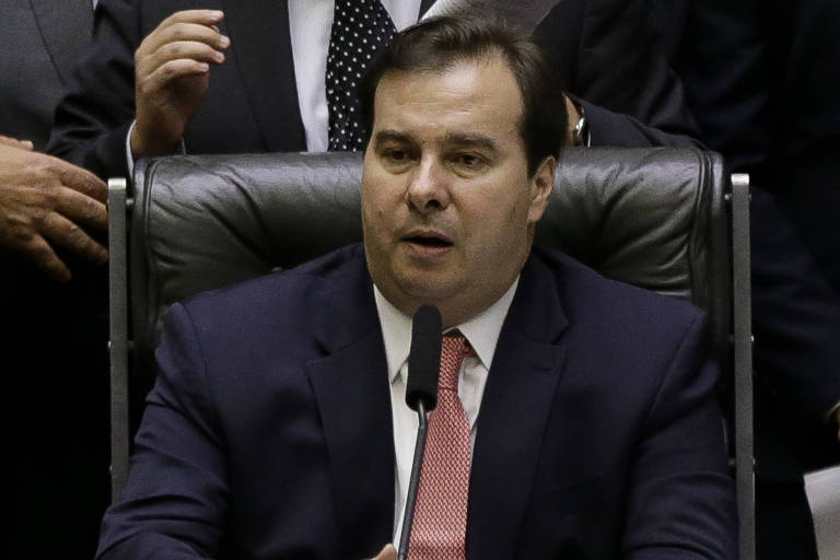 O presidente da Câmara dos Deputados, Rodrigo Maia (DEM-RJ), que reagiu à demissão de Gustavo Bebianno
