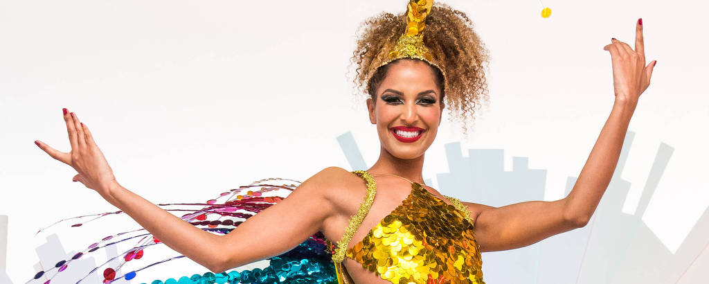 Pelo quinto ano consecutivo, a paulistana Érika Moura, 26 anos, é a Globeleza, anfitriã do carnaval da Globo
