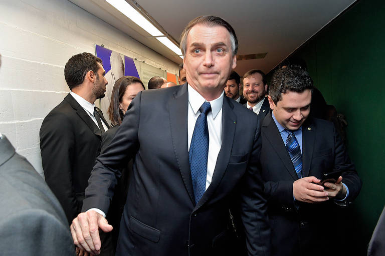 O presidente da República, Jair Bolsonaro, na Câmara dos Deputados