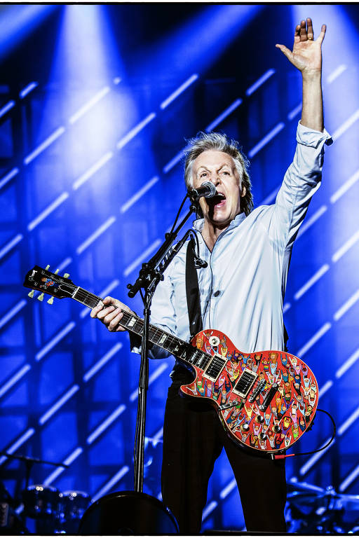 Paul McCartney durante show da turnê Freshen Up