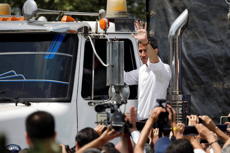 O líder oposicionista e autodeclarado presidente interino da Venezuela, Juan Guaidó
