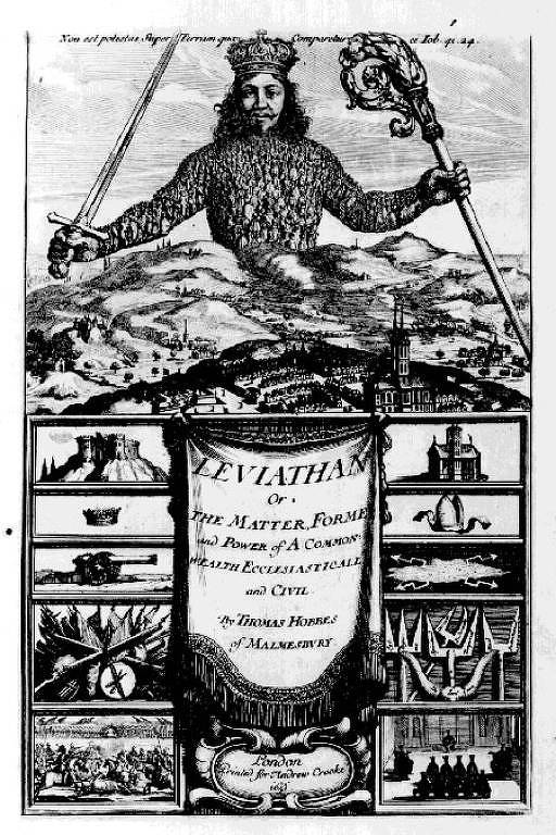 Capa da primeira edição do 'Leviatã'