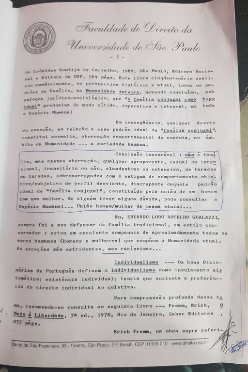 Texto entregue pelo professor Eduardo Lobo Botelho Gualazzi em sala de aula