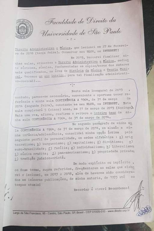 Texto entregue pelo professor Eduardo Lobo Botelho Gualazzi em sala de aula