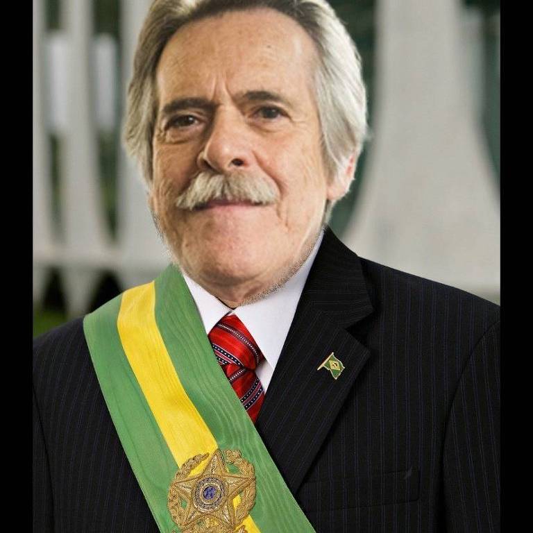 José de Abreu em montagem feita por internautas com faixa presidencial