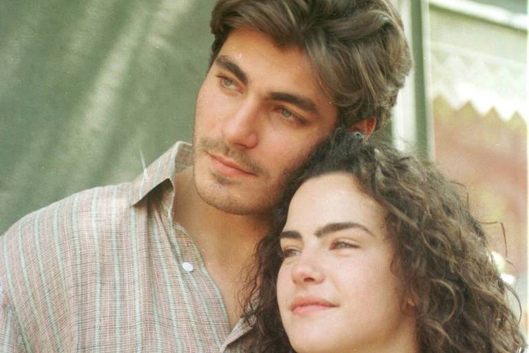Os atores Thiago Lacerda e Ana Paula Arósio na festa de lançamento da novela "Terra Nostra"
