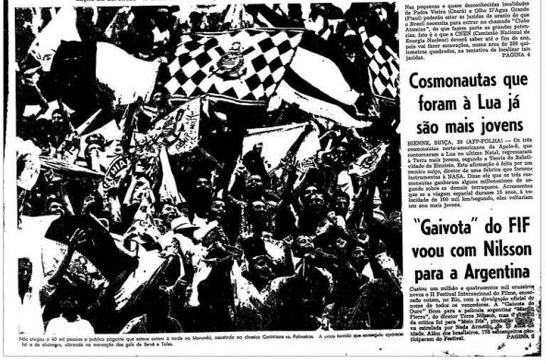Primeira Página da Folha de 31 de março 1969