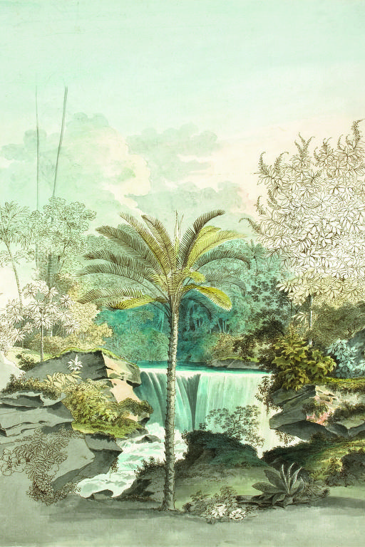 Tela de autor desconhecido, baseada em desenho feito pelo botânico alemão Carl Friedrich Philipp von Martius em sua viagem ao Brasil, em 1817
