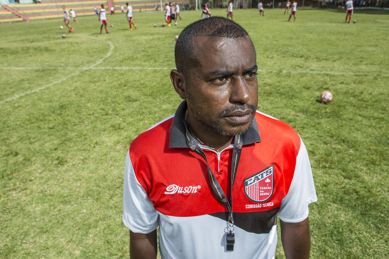 Baiano quando ainda comandava o Taboão da Serra na Série A3 do Campeonato Paulista 2019