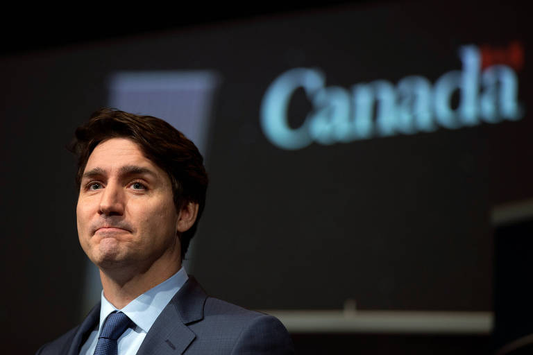 O primeiro-ministro do Canadá, Justin Trudeau, em evento no fim de fevereiro