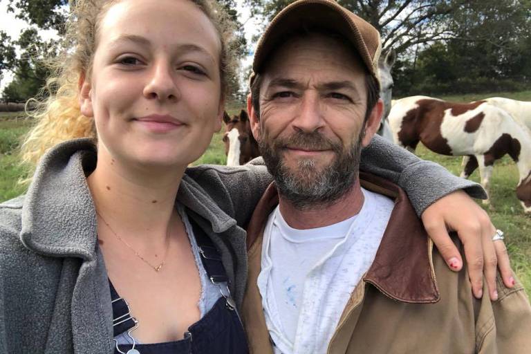 Luke Perry com a filha, Sophie