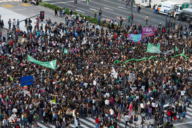 Manifestação do Dia Internacional da Mulher em Buenos Aires 