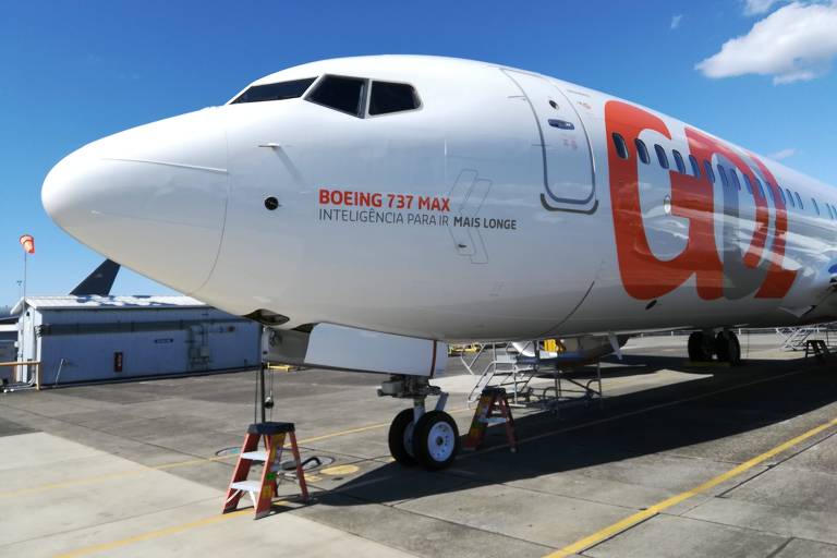 O primeiro Boeing 737 MAX 8 recebido pela Gol, em 2018