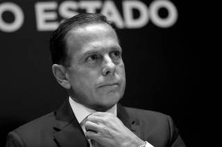 The governor of Brazil's Sao Paulo state Joao Doria is seen during a news conference regarding Ford Motor Co's closure of its Sao Bernardo do Campo plant and ending truck manufacturing in South America, in Sao Paulo