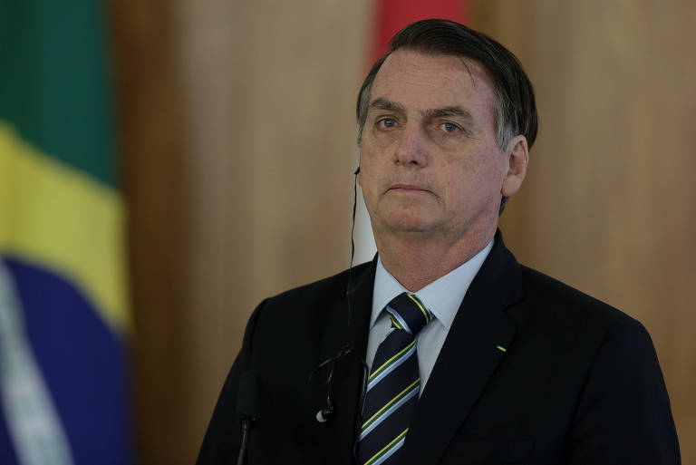 O presidente Jair Bolsonaro durante evento no Palácio do Planalto