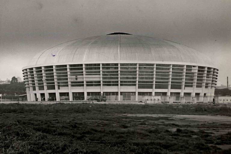 Vista do ginásio do Ibirapuera em 22 de janeiro de 1957