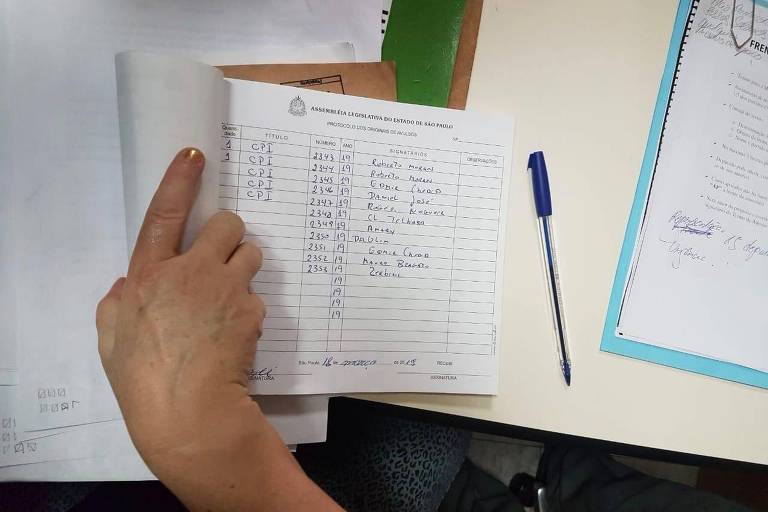 Lista das 11 CPIs protocoladas pela liderança do governo na Assembleia na manhã desta segunda (18). Cada CPI é ligada a um deputado da base de governo