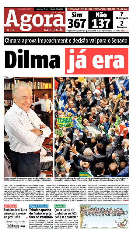 As Principais Capas Dos 20 Anos Do Jornal Agora São Paulo 08 04 2019 Agora Fotografia