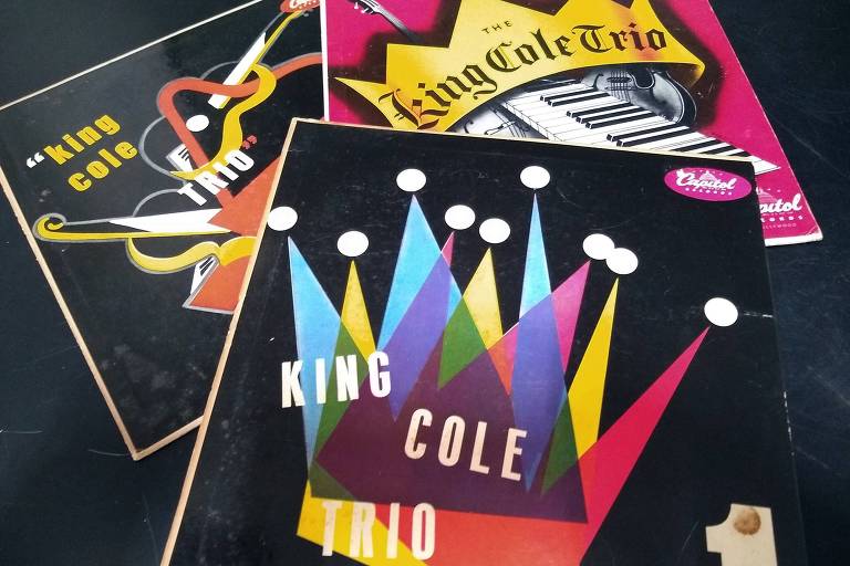 LPs de dez polegadas de Nat King Cole, com suas gravações dos anos 40
