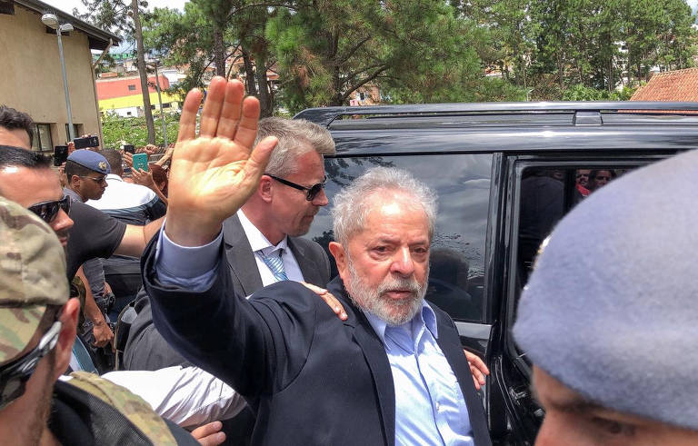 O ex-presidente Lula depois de preso