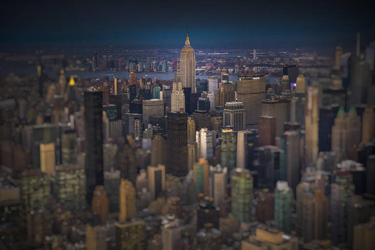 Nova York vista a partir de helicóptero