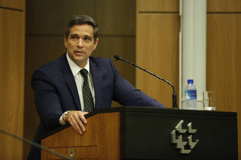 O novo presidente do Banco Central, Roberto Campos Neto, durante cerimônia em Brasília