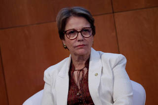 Brazilian Agriculture Minister Tereza Cristina Dias attends the launching ceremony of a sustainability program by the National Agriculture Confederation (CNA) farmers union in Brasilia