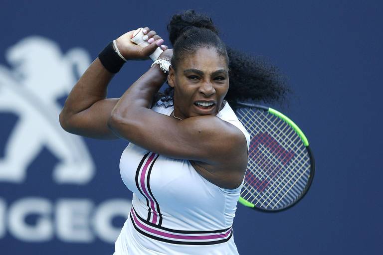 Serena Williams durante sua última partida, em Miami