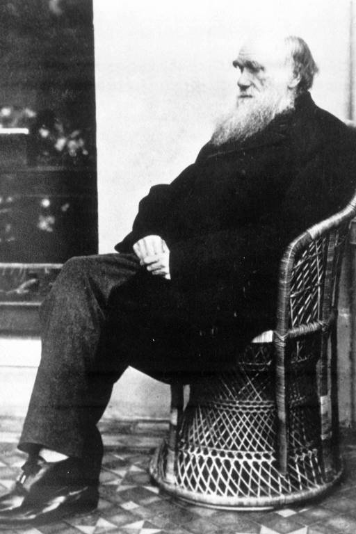 O cientista britânico Charles Darwin em 1875