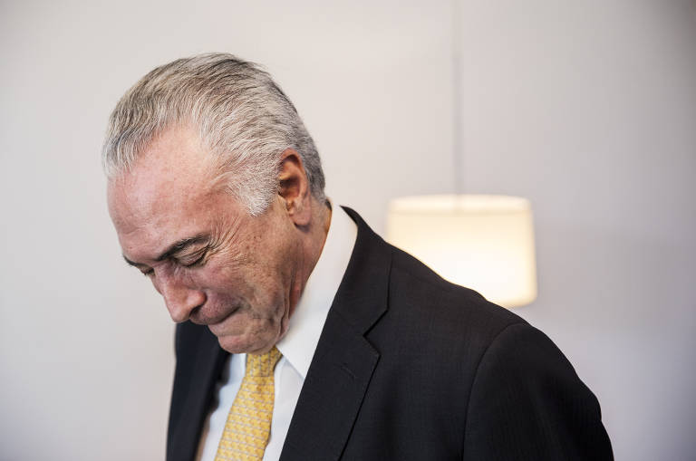 "Quando eleito, eu e o presidente Bolsonaro ficamos sozinhos e ele me perguntou: 'Presidente, que conselho o senhor me dá?'. Eu disse: 'Não dou conselho, dou palpite', diz Temer sobre o atual ocupante do Palácio do Planalto