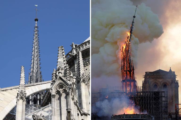 Veja como era e como ficou a Catedral de Notre-Dame após o incêndio