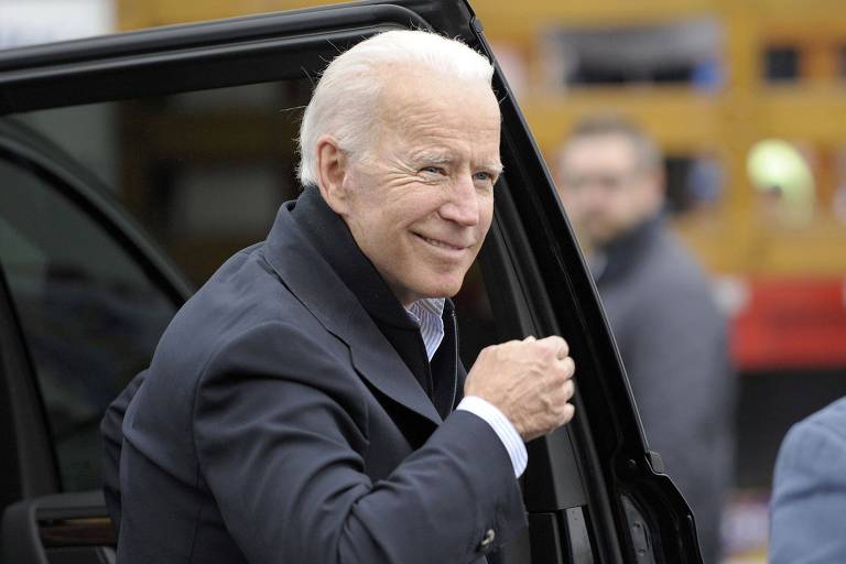 O ex-vice-presidente americano Joe Biden chega a evento em Boston, Massachusetts (EUA) 