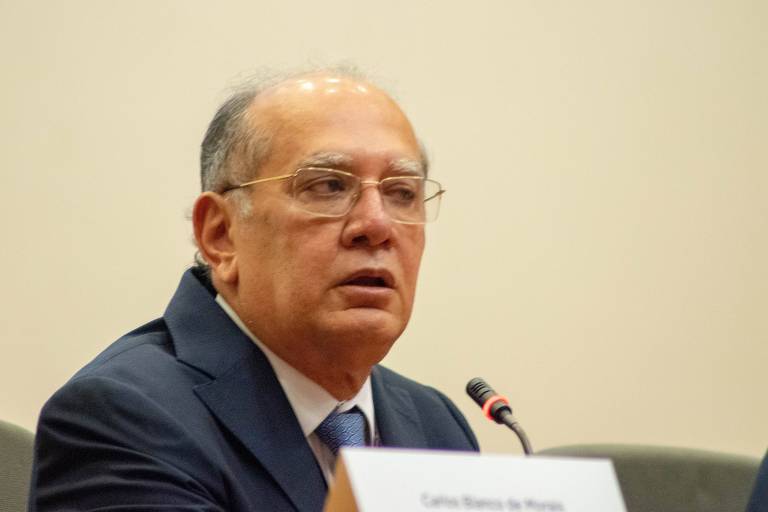 O ministro Gilmar Mendes (STF), durante fórum jurídico em Lisboa