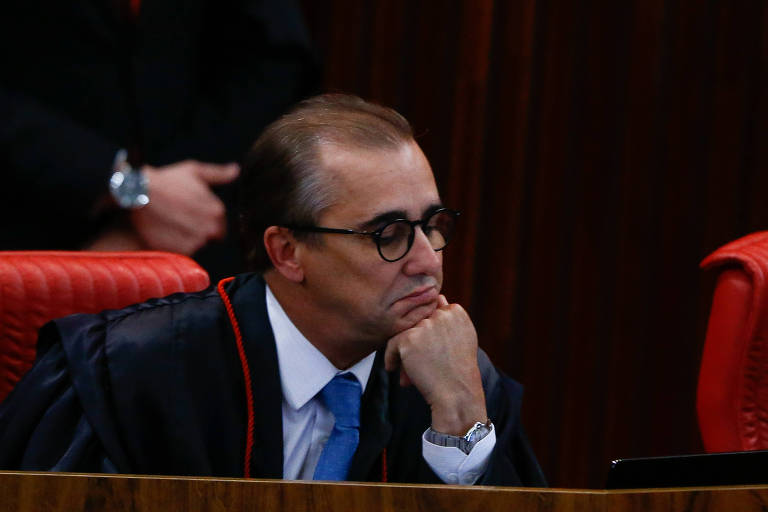O ministro do TSE Admar Gonzaga Neto durante julgamento da chapa Dilma/Temer, em 2017