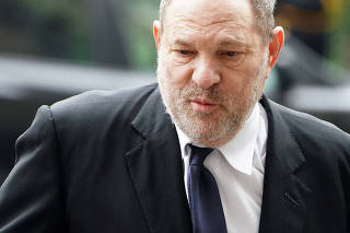 Harvey Weinstein arrives for a court hearing in New York