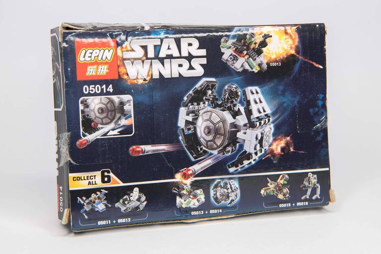 Caixa de produto da Lepin, empresa chinesa acusada de falsificar e vender brinquedos da Lego