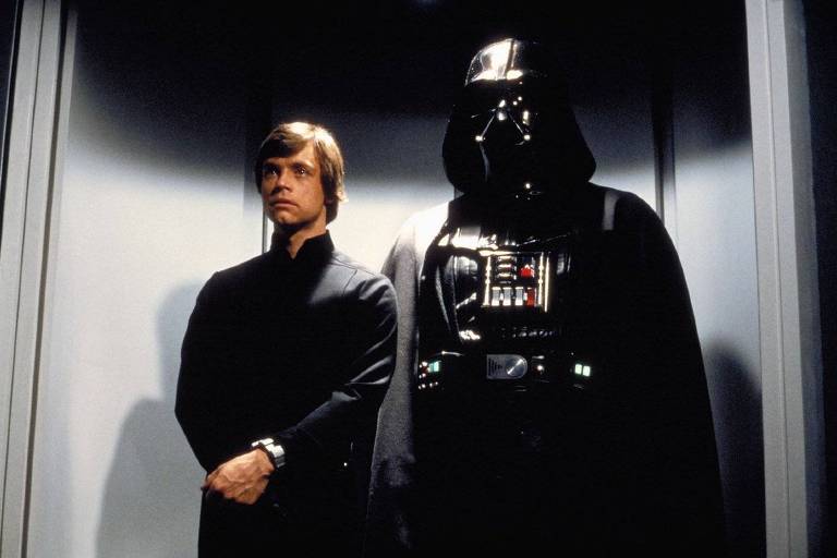 Luke Skywalker e Darth Vader em "O Império Contra-Ataca"