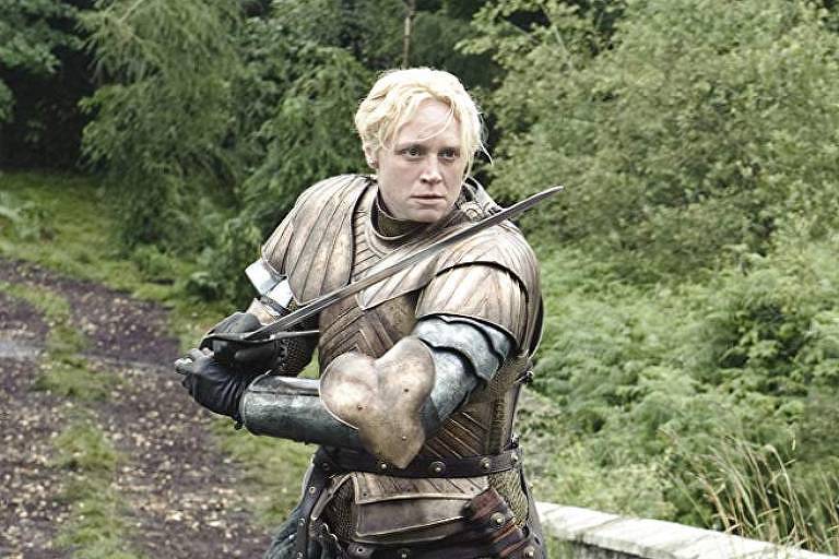 Brienne é interpretada por Gwendoline Christie na série Game of Thrones