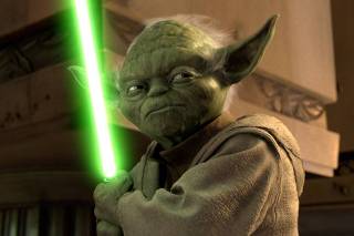 Jedi Master Yoda in a scene from Star Wars Episode III Revenge of the Sith