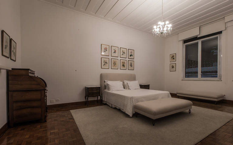 A suíte máster do Palácio dos Bandeirantes não foi reformada por Doria; manteve o estilo de Geraldo Alckmin e Márcio França