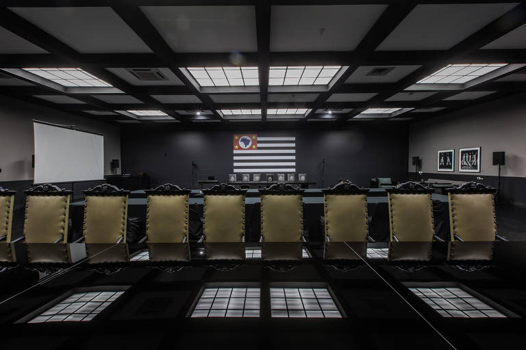 O Salão dos Despachos, usado para eventos, após a reforma de Doria