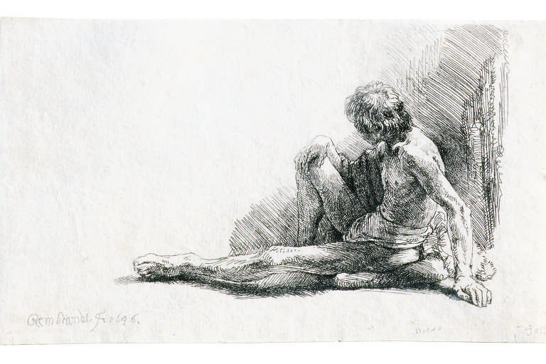 Gravura de Rembrandt, exposta em mostra realizada pela Casa-Museu Ema Klabin
