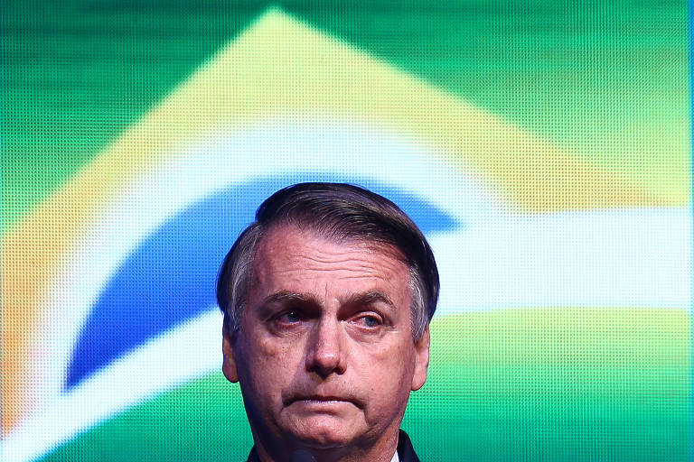 O presidente Jair Bolsonaro, em evento da Caixa, em Brasília