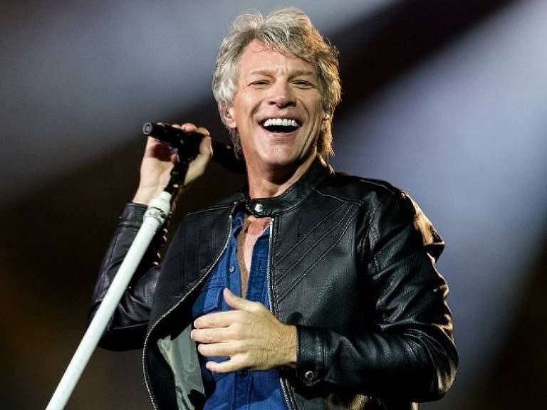 Jon Bon Jovi em show no São Paulo Trip, no Allianz Parque