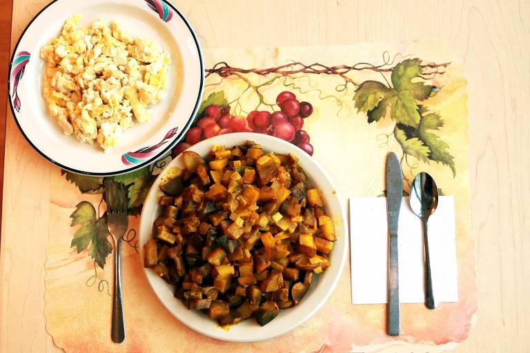 Exemplo de refeição baseada em alimentos minimamente processados ou não processados