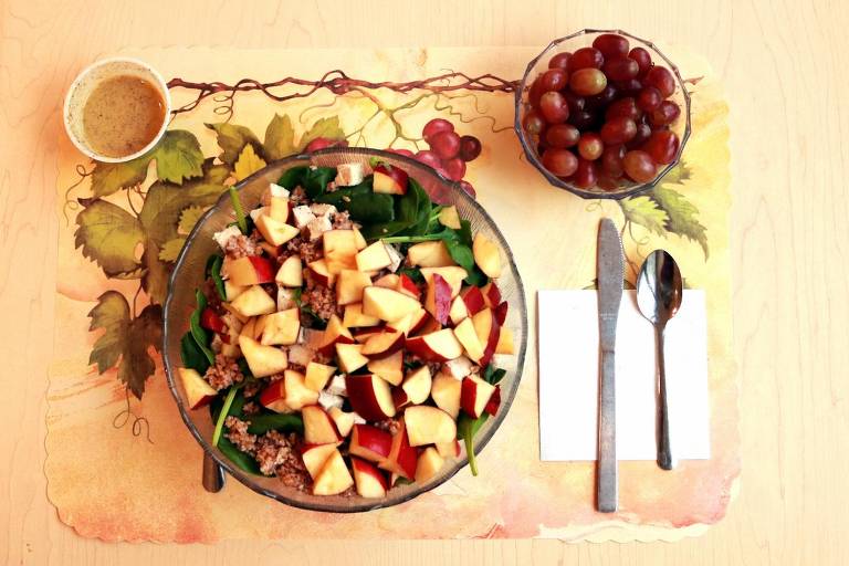 Exemplo de refeição baseada em alimentos minimamente processados ou não processados