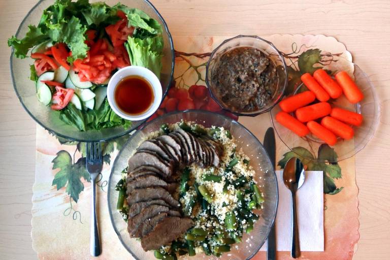 Exemplo de refeição baseada em alimentos minimamente processados ou não processados