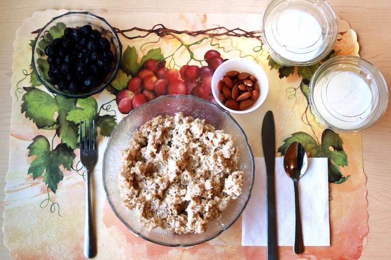 Exemplo de refeição baseada em alimentos minimamente processados ou não processados