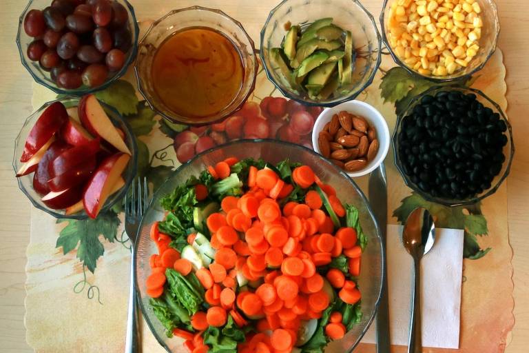 Exemplo de refeição baseada em alimentos minimamente processados ou não processados